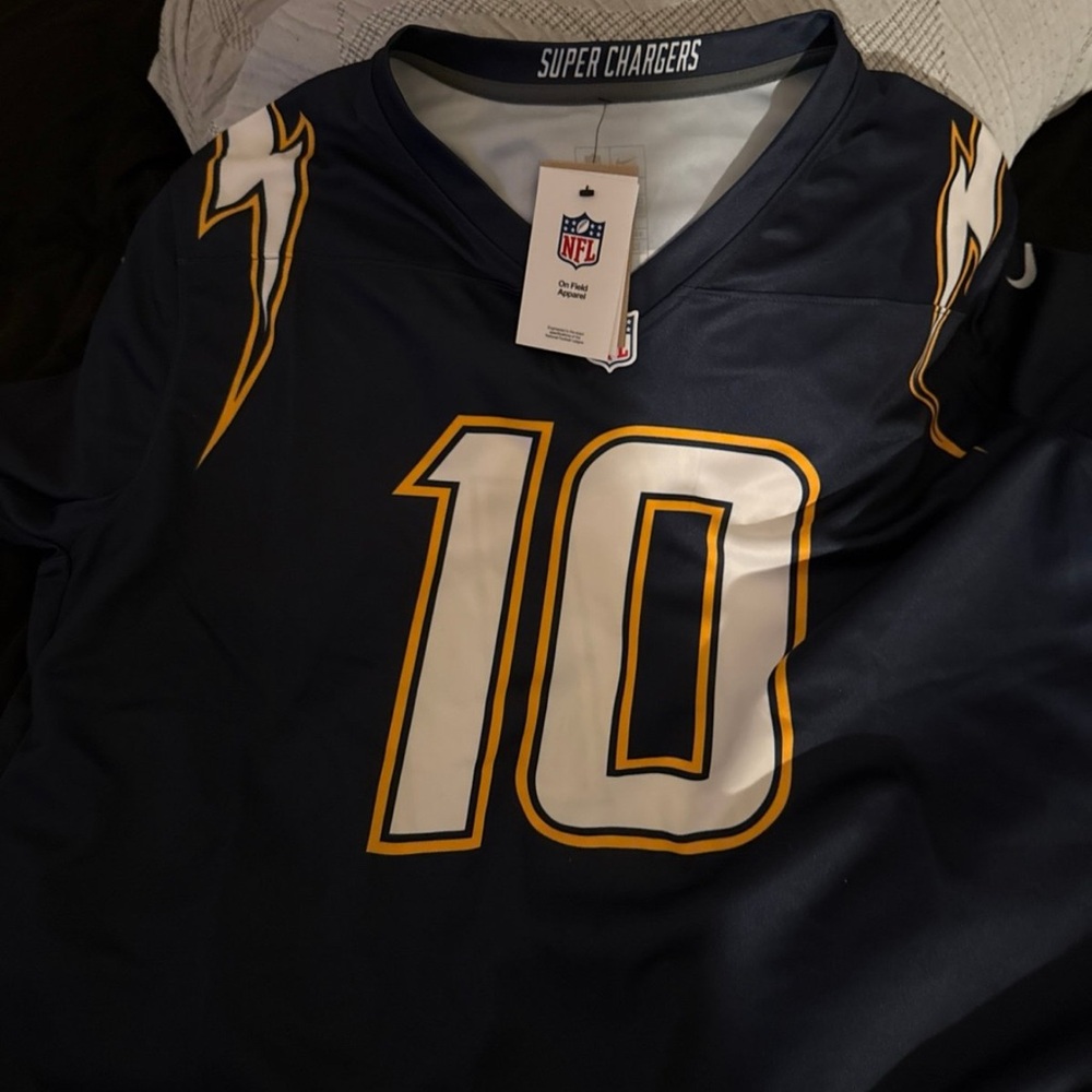 Nike Dark Blue and White Men's Jersey